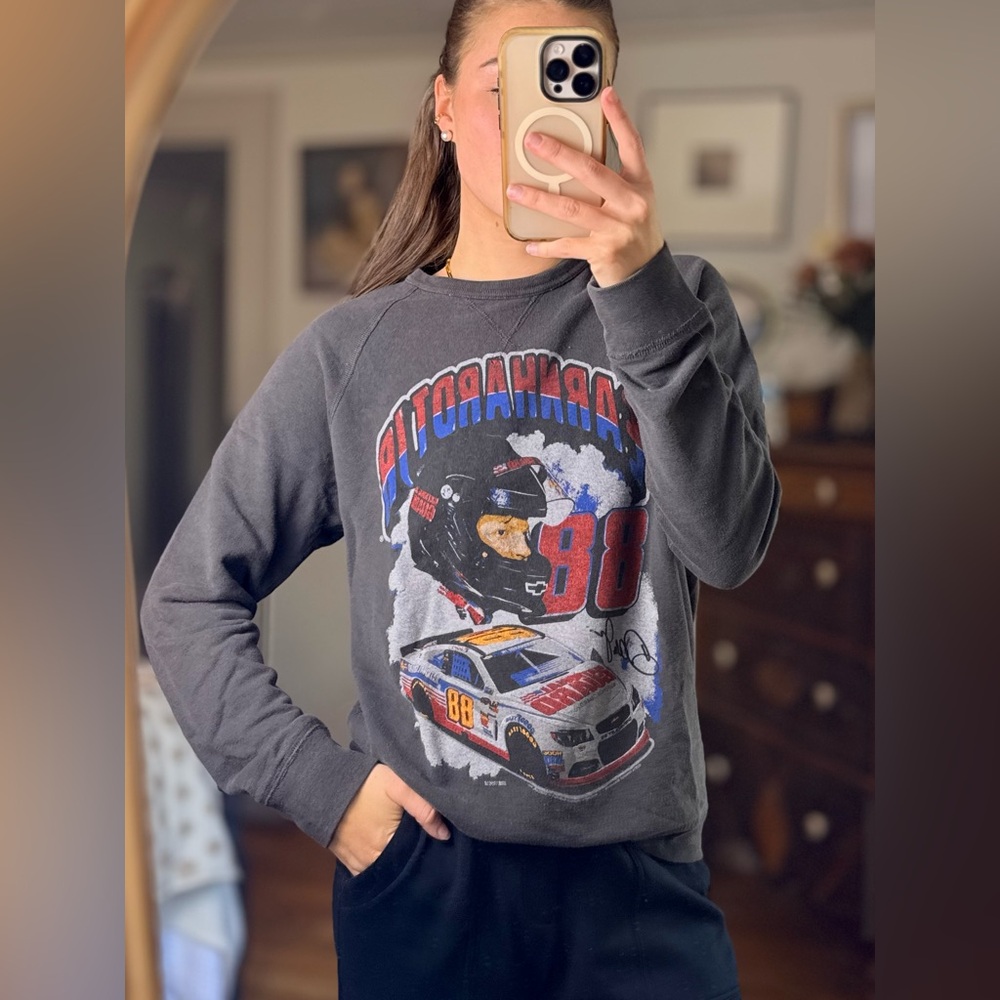 Junk Food Clothing Gray Graphic Sweater